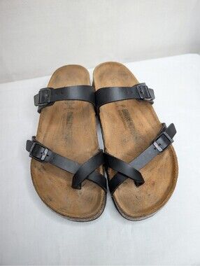 Birkenstock Sandals Womens 40/9-9.5 Mayari Birko-Flor Black